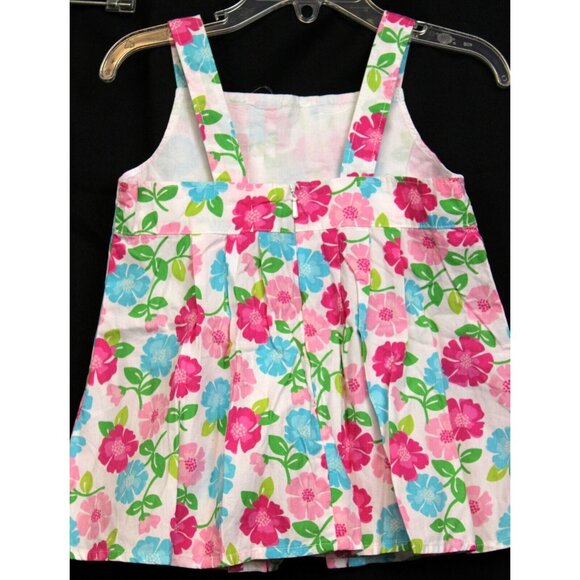 2008 Gymboree Tennis Match Outfit sz 4 Girl Tank Top Pants Flower Colorful Pleat - Picture 5 of 6